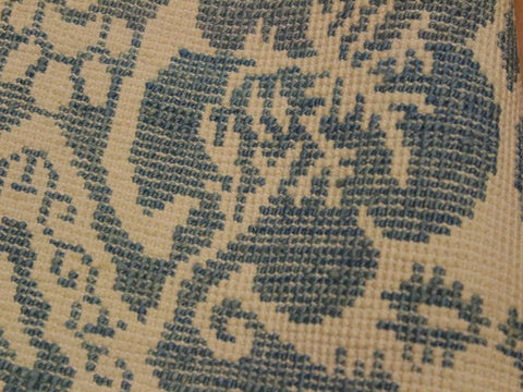 handmade Modern Nabila Blue Ivory Hand Knotted RECTANGLE WOOL&SILK area rug 4x6