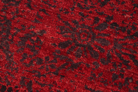 handmade Modern Kafkaz Red Charcoal Hand Knotted RECTANGLE 100% WOOL area rug 6' x 9'