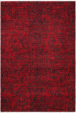 handmade Modern Kafkaz Red Charcoal Hand Knotted RECTANGLE 100% WOOL area rug 6 x 9