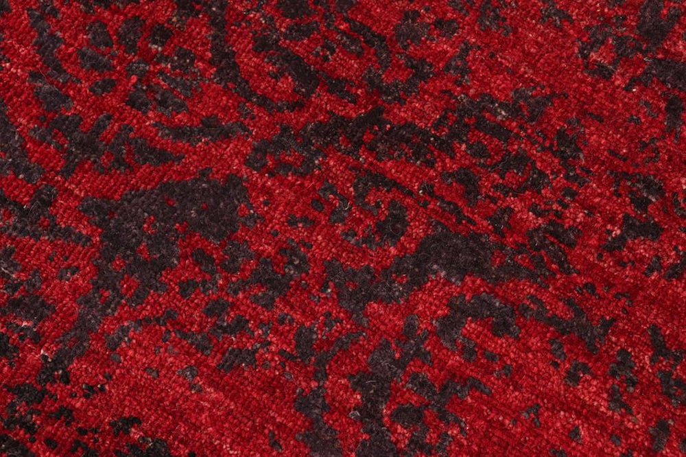 handmade Modern Kafkaz Red Charcoal Hand Knotted RECTANGLE 100% WOOL area rug 6X9