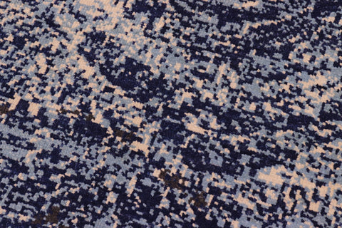 handmade Modern Abstract Blue Ivory Hand Knotted RECTANGLE 100% WOOL area rug 8' x 10'