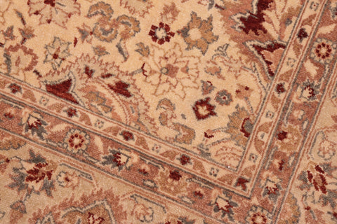 handmade Transitional Lahore Beige Gold Hand Knotted RECTANGLE 100% WOOL area rug 8' x 10'