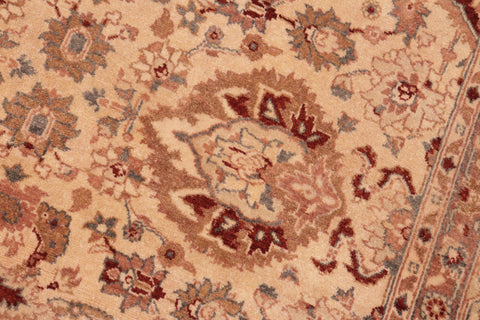 handmade Transitional Lahore Beige Gold Hand Knotted RECTANGLE 100% WOOL area rug 8' x 10'