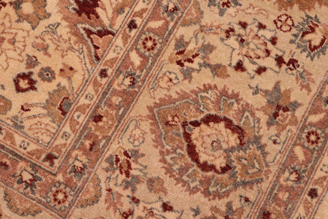 handmade Transitional Lahore Beige Gold Hand Knotted RECTANGLE 100% WOOL area rug 8' x 10'