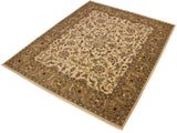 handmade Traditional  Ivory Lt. Green Hand Knotted RECTANGLE 100% WOOL area rug 8x10