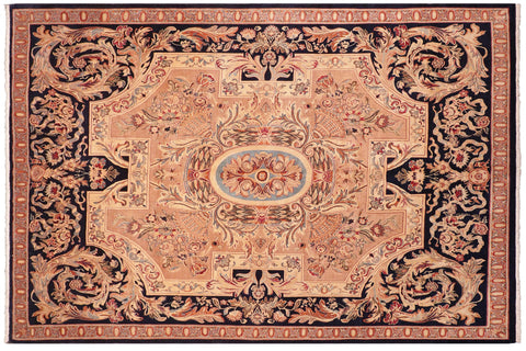 handmade Traditional Angola Tan Blue Hand Knotted RECTANGLE 100% WOOL area rug 8 x 10
