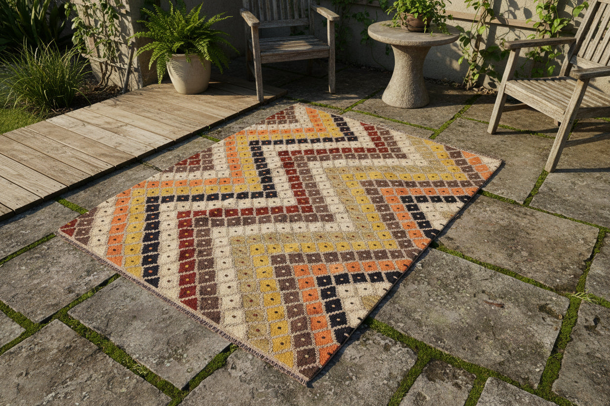handmade Modern Kilim Gray Beige Hand-Woven RECTANGLE 100% WOOL area rug 5x7