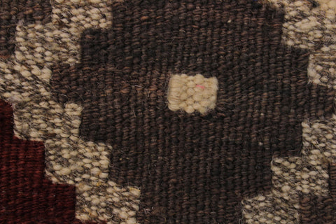 handmade Modern Kilim Gray Beige Hand-Woven RECTANGLE 100% WOOL area rug 5x7