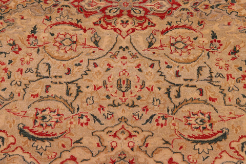 handmade Transitional Kashan Lt. Gray Lt. Gray Hand Knotted RECTANGLE 100% WOOL area rug 8' x 10'