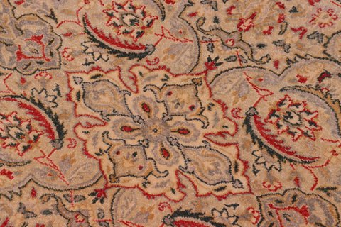handmade Transitional Kashan Lt. Gray Lt. Gray Hand Knotted RECTANGLE 100% WOOL area rug 8' x 10'