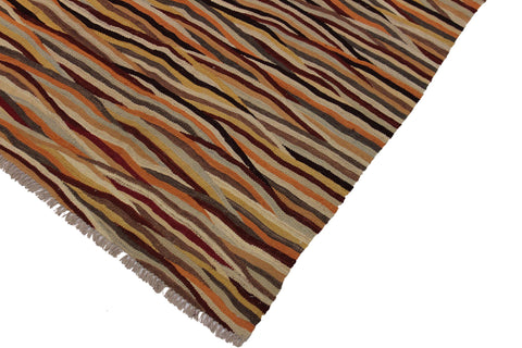 handmade Modern Kilim Beige Red Hand-Woven RECTANGLE 100% WOOL area rug 8x10