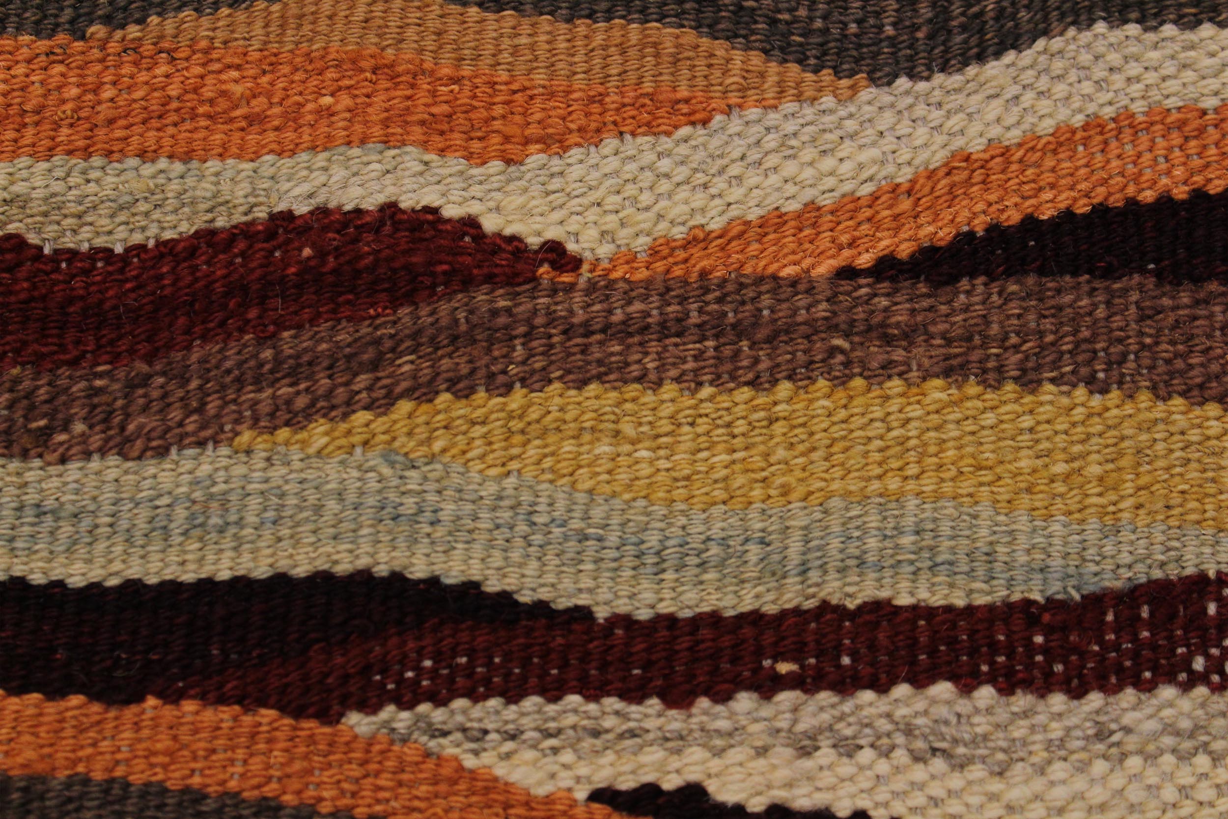 handmade Modern Kilim Beige Red Hand-Woven RECTANGLE 100% WOOL area rug 8x10
