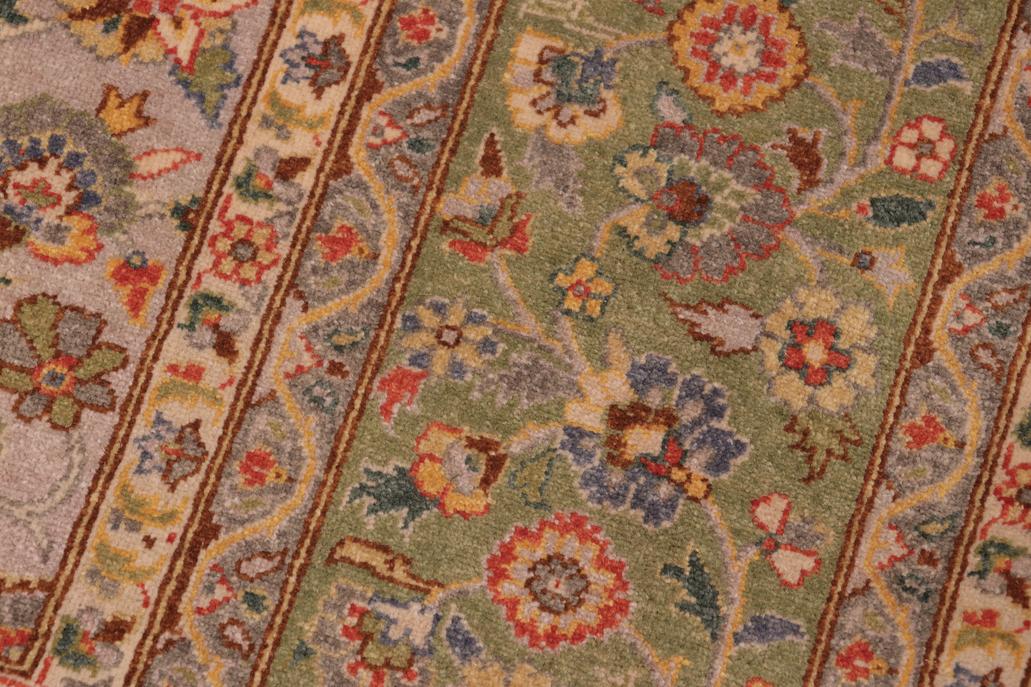 handmade Traditional  Grey Green Hand Knotted RECTANGLE 100% WOOL area rug 8'X10'