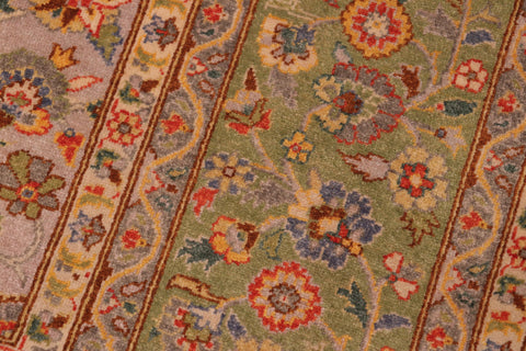 handmade Transitional  Grey Green Hand Knotted RECTANGLE 100% WOOL area rug 8' x 10'