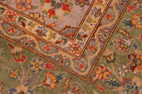 handmade Transitional  Grey Green Hand Knotted RECTANGLE 100% WOOL area rug 8' x 10'