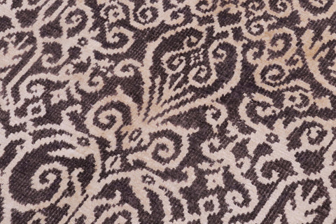 handmade Transitional Cryena Charcoal Brown Hand Knotted RECTANGLE WOOL&SILK area rug 5' x 7'