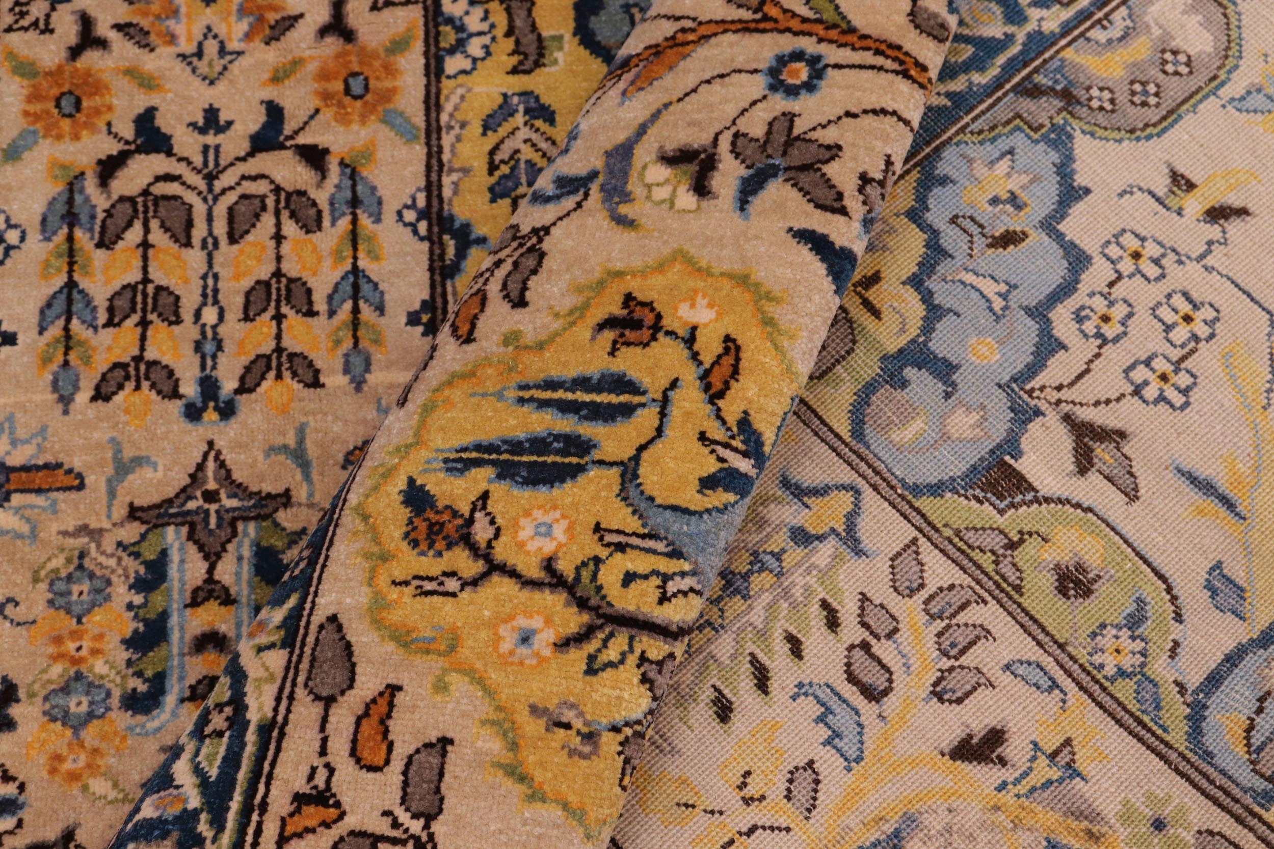 handmade Transitional Design Lt. Gray Lt. Gray Hand Knotted RECTANGLE 100% WOOL area rug 8' x 10'