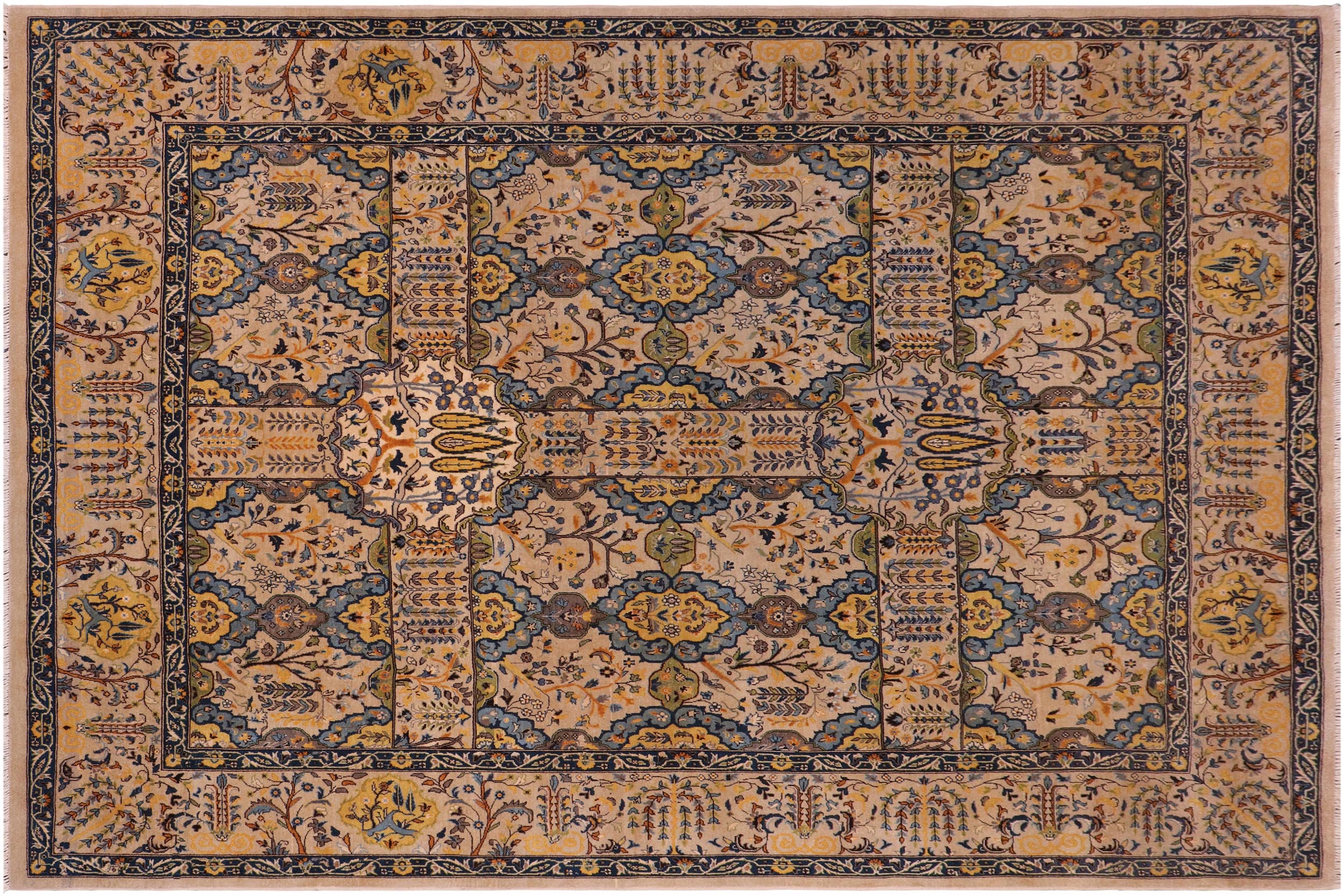 handmade Transitional Design Lt. Gray Lt. Gray Hand Knotted RECTANGLE 100% WOOL area rug 8' x 10'