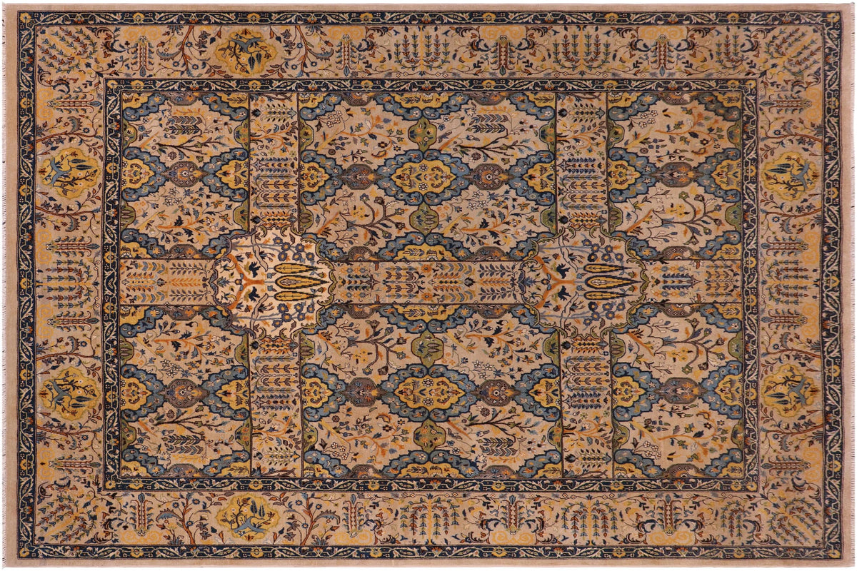 handmade Transitional Design Lt. Gray Lt. Gray Hand Knotted RECTANGLE 100% WOOL area rug 8' x 10'