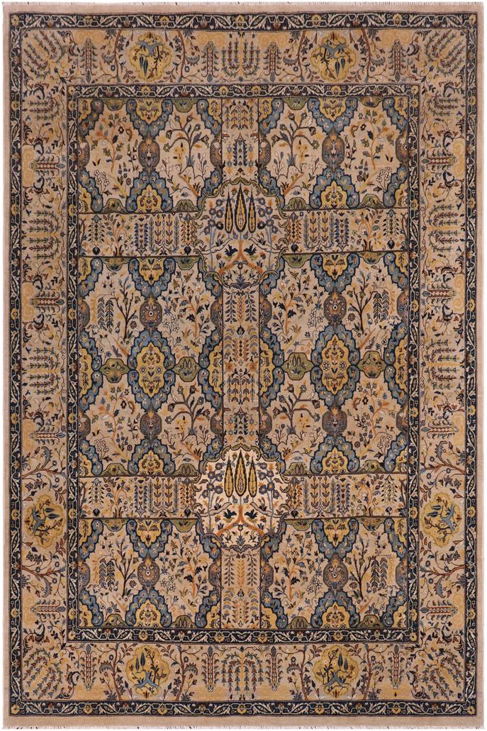 handmade Traditional Design Lt. Gray Lt. Gray Hand Knotted RECTANGLE 100% WOOL area rug 8'X10'