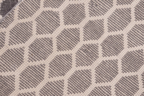 handmade Modern Ailsa Gray Beige Hand Knotted RECTANGLE WOOL&VISCOU area rug 8' x 10'