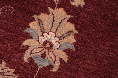 handmade Modern Kafkaz Red Beige Hand Knotted RECTANGLE 100% WOOL area rug 8' x 10'