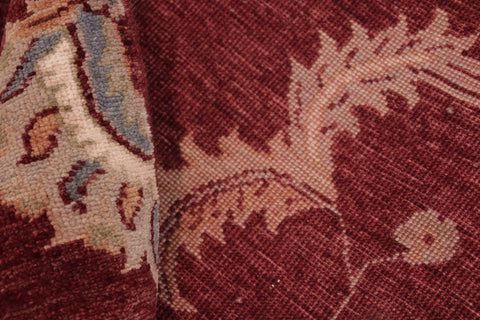 handmade Modern Kafkaz Red Beige Hand Knotted RECTANGLE 100% WOOL area rug 8' x 10'