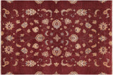 Bohemian Ziegler Bettye Red/Beige Hand-Knotted Wool Rug - 8'0'' x 9'10''
