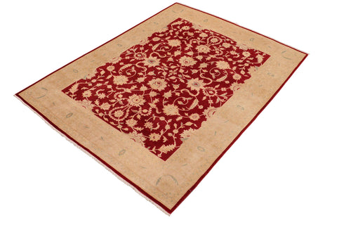 handmade Traditional Kafkaz Red Tan Hand Knotted RECTANGLE 100% WOOL area rug 8x10