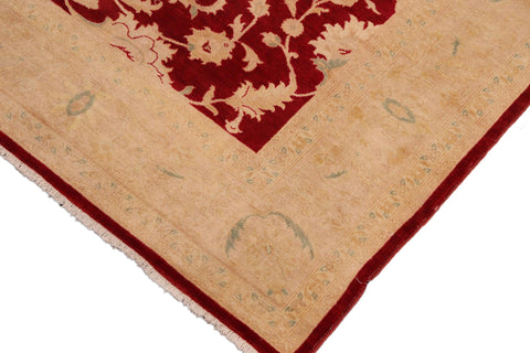 handmade Traditional Kafkaz Red Tan Hand Knotted RECTANGLE 100% WOOL area rug 8x10