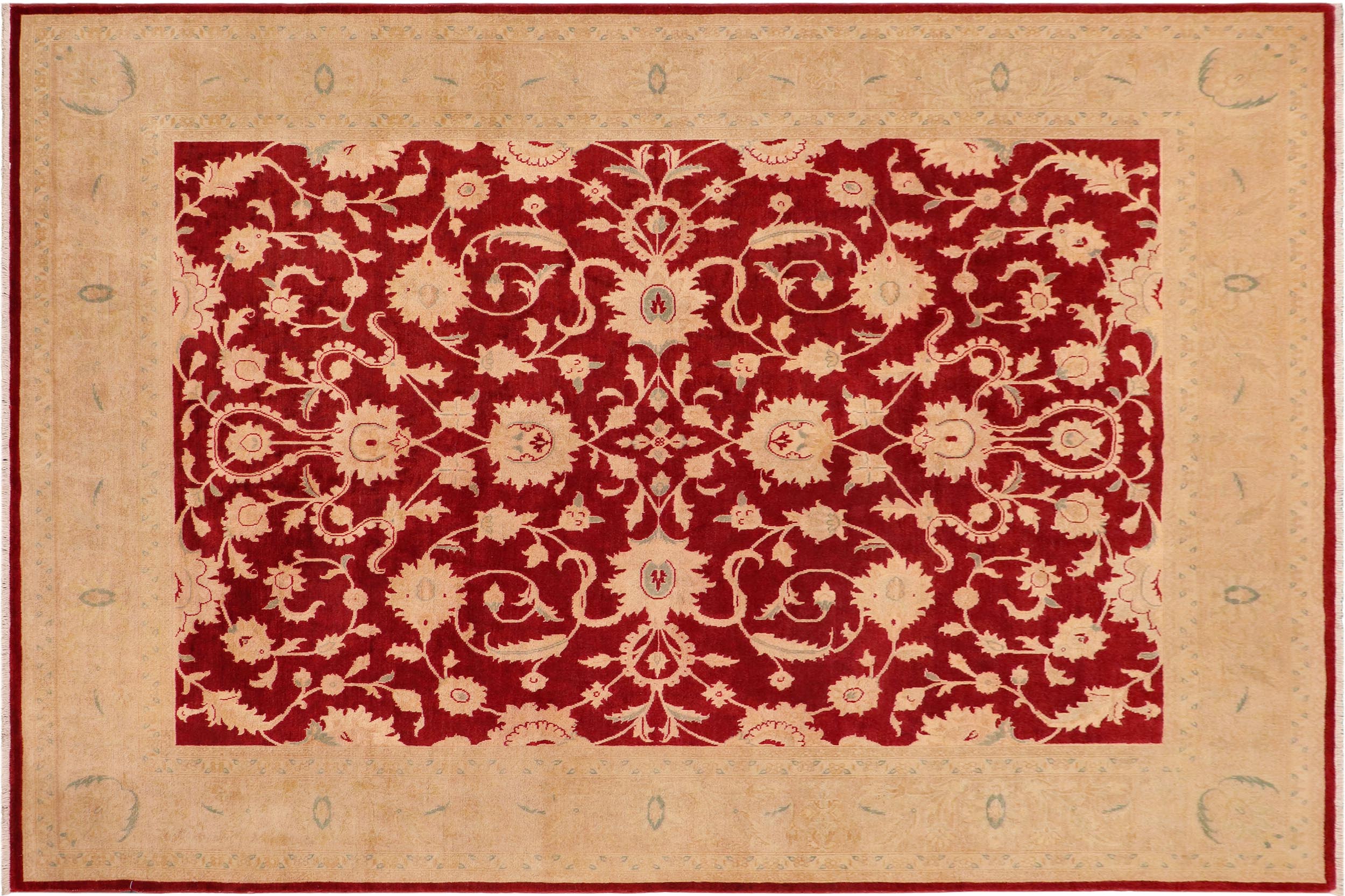 handmade Traditional Kafkaz Red Tan Hand Knotted RECTANGLE 100% WOOL area rug 8x10