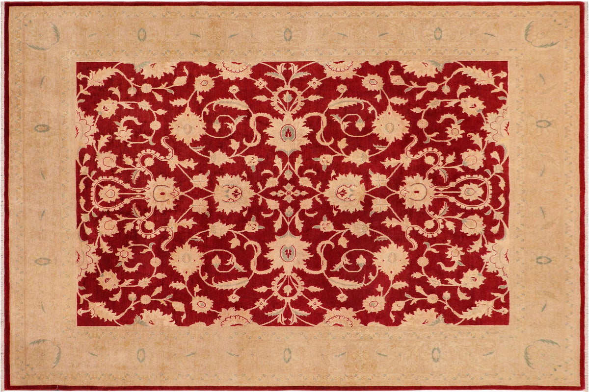 handmade Traditional Kafkaz Red Tan Hand Knotted RECTANGLE 100% WOOL area rug 8x10
