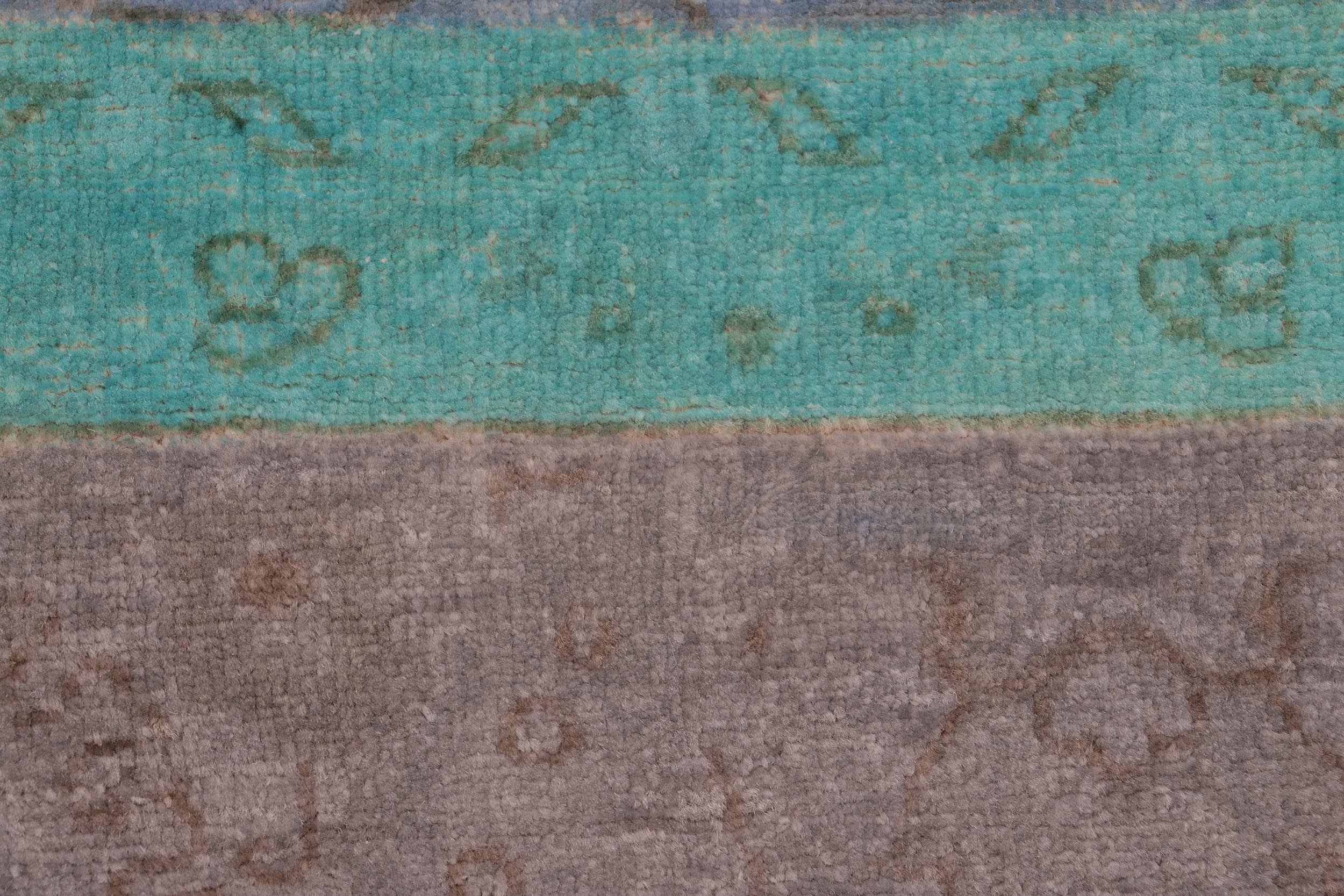 handmade Over Dyed Over Dyed Blue Brown Hand Knotted RECTANGLE 100% WOOL area rug 8' x 10'