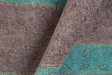 handmade Over Dyed Over Dyed Blue Brown Hand Knotted RECTANGLE 100% WOOL area rug 8' x 10'