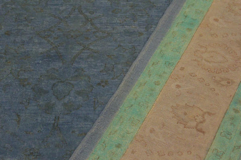 A10468, 710"x 9 9",Over Dyed                     ,8x10,Blue,GRAY,Hand-knotted                  ,Pakistan   ,100% Wool  ,Rectangle  ,652671192005