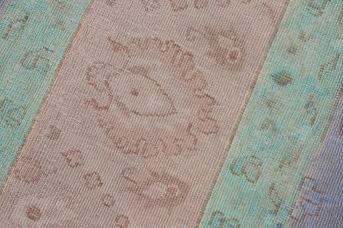 handmade Over Dyed Over Dyed Blue Brown Hand Knotted RECTANGLE 100% WOOL area rug 8' x 10'