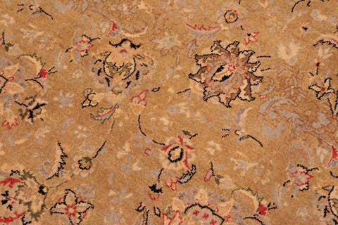 handmade Transitional  Gold Gray Hand Knotted RECTANGLE 100% WOOL area rug 8' x 10'