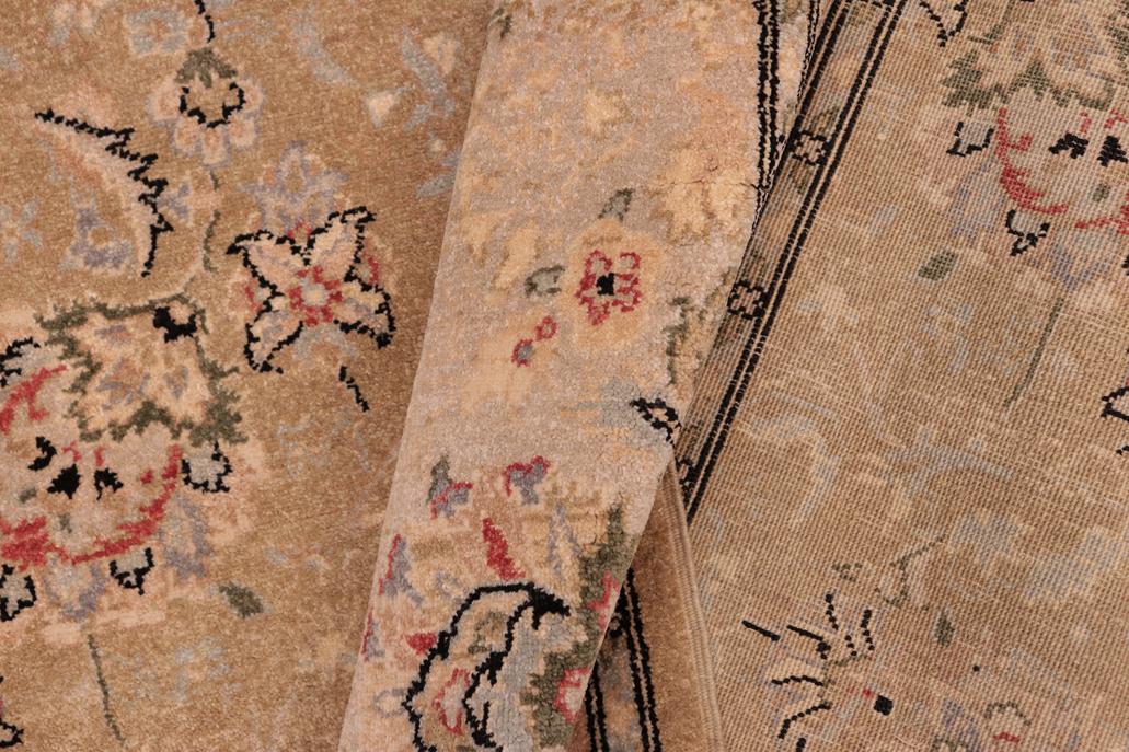 handmade Traditional  Gold Gray Hand Knotted RECTANGLE 100% WOOL area rug 8'X10'