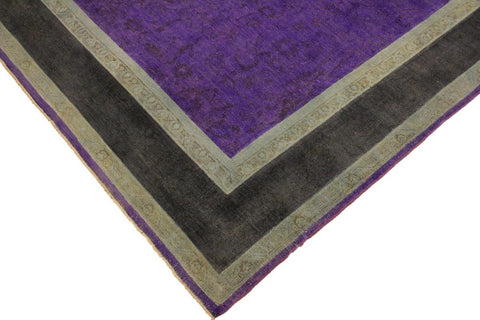 A10470, 7 8"x 9 8",Over Dyed                     ,8x10,Purple,CHARCOAL,Hand-knotted                  ,Pakistan   ,100% Wool  ,Rectangle  ,652671192012