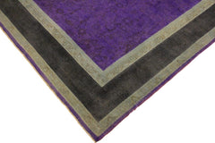 A10470, 7 8"x 9 8",Over Dyed                     ,8x10,Purple,CHARCOAL,Hand-knotted                  ,Pakistan   ,100% Wool  ,Rectangle  ,652671192012
