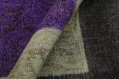 A10470, 7 8"x 9 8",Over Dyed                     ,8x10,Purple,CHARCOAL,Hand-knotted                  ,Pakistan   ,100% Wool  ,Rectangle  ,652671192012