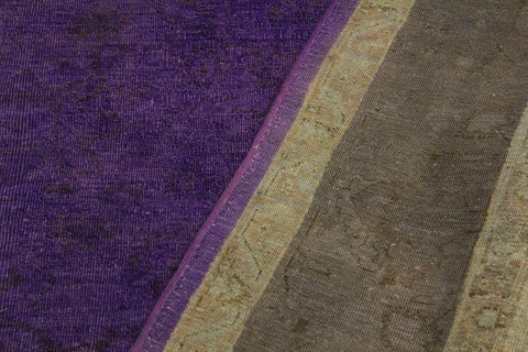 A10470, 7 8"x 9 8",Over Dyed                     ,8x10,Purple,CHARCOAL,Hand-knotted                  ,Pakistan   ,100% Wool  ,Rectangle  ,652671192012