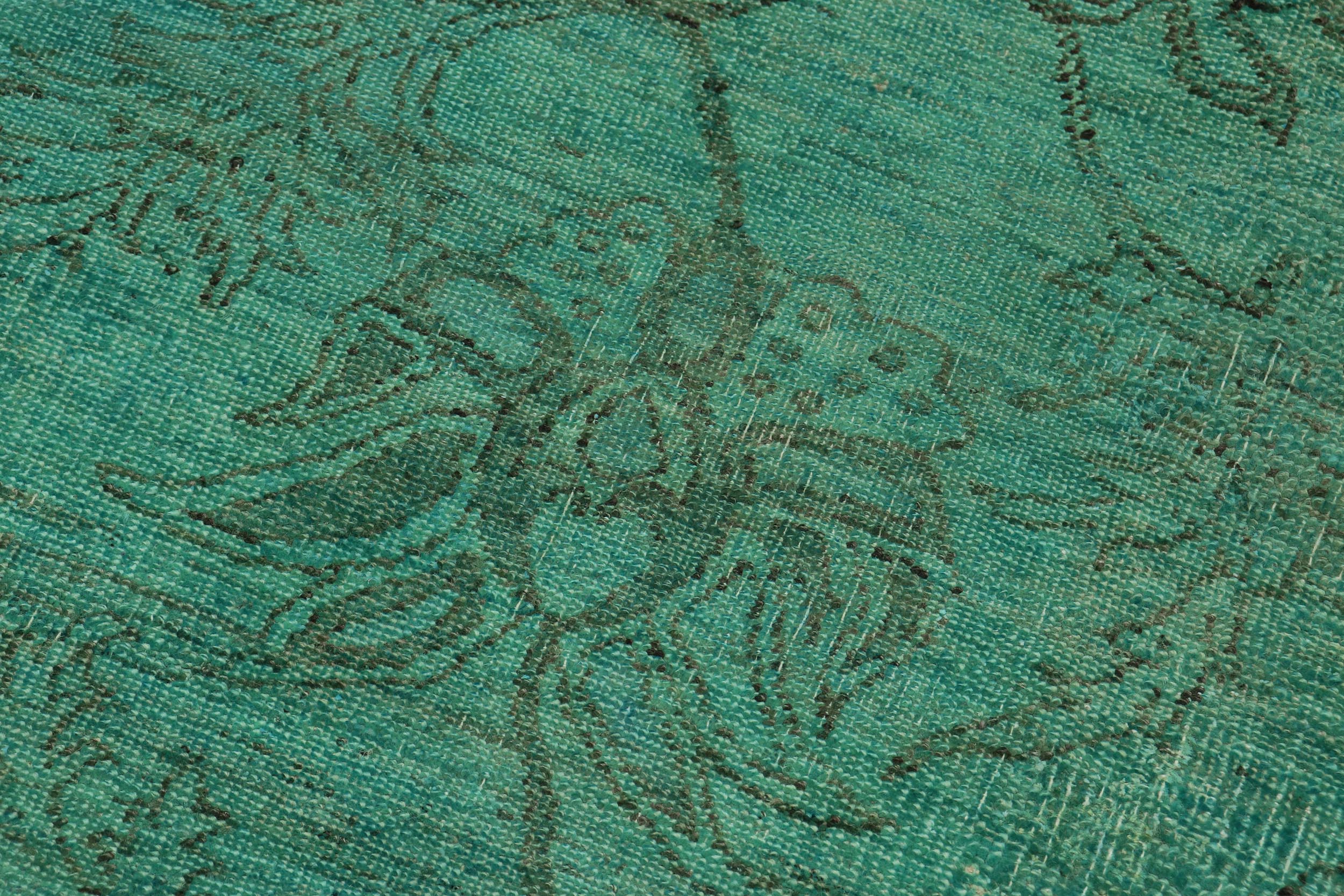 handmade Traditional Kafkaz Teal Teal Hand Knotted RECTANGLE 100% WOOL area rug 8' x 10'