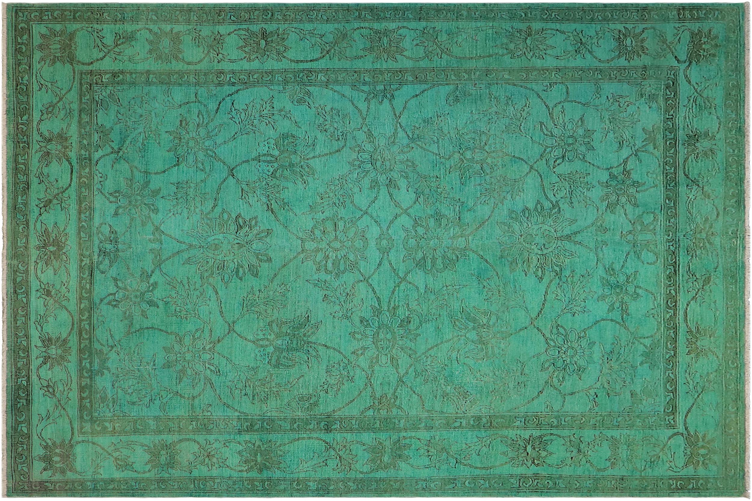 handmade Traditional Kafkaz Teal Teal Hand Knotted RECTANGLE 100% WOOL area rug 8' x 10'