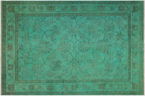 handmade Traditional Kafkaz Teal Teal Hand Knotted RECTANGLE 100% WOOL area rug 8' x 10'