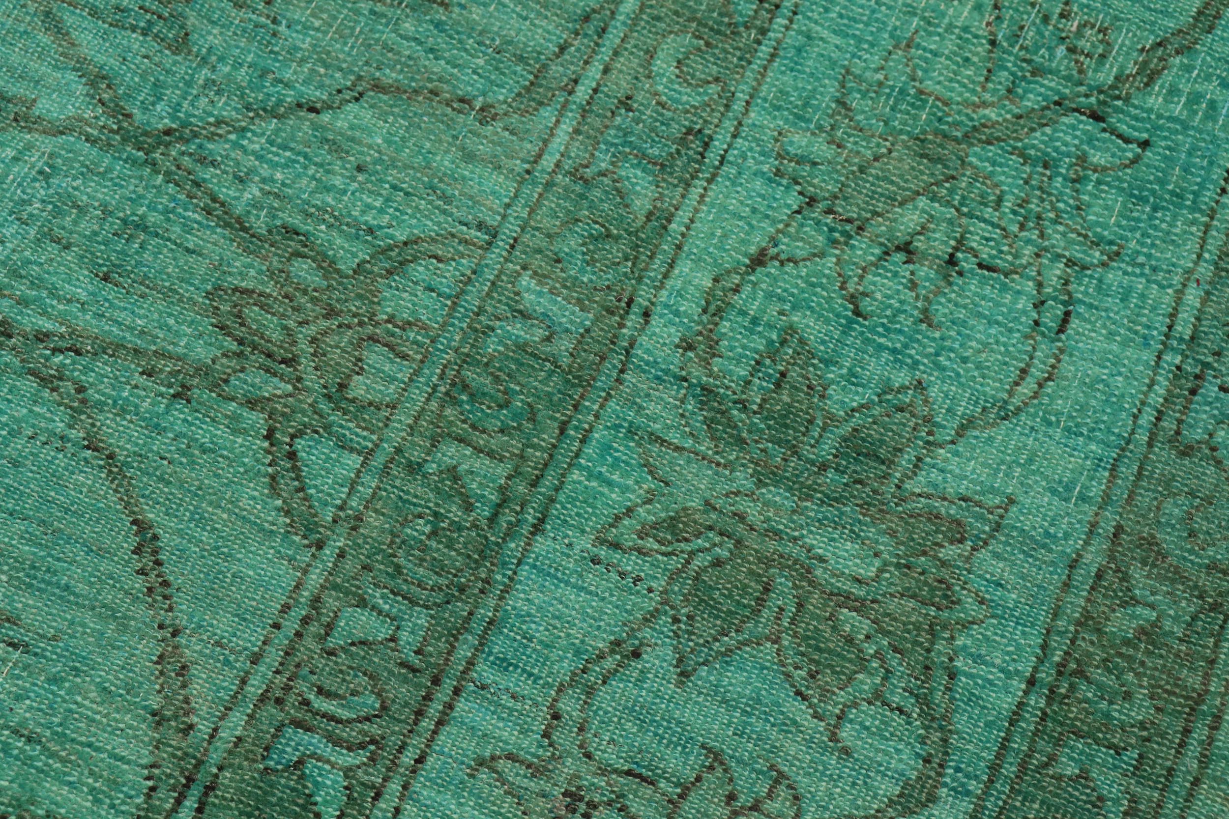 handmade Traditional Kafkaz Teal Teal Hand Knotted RECTANGLE 100% WOOL area rug 8' x 10'