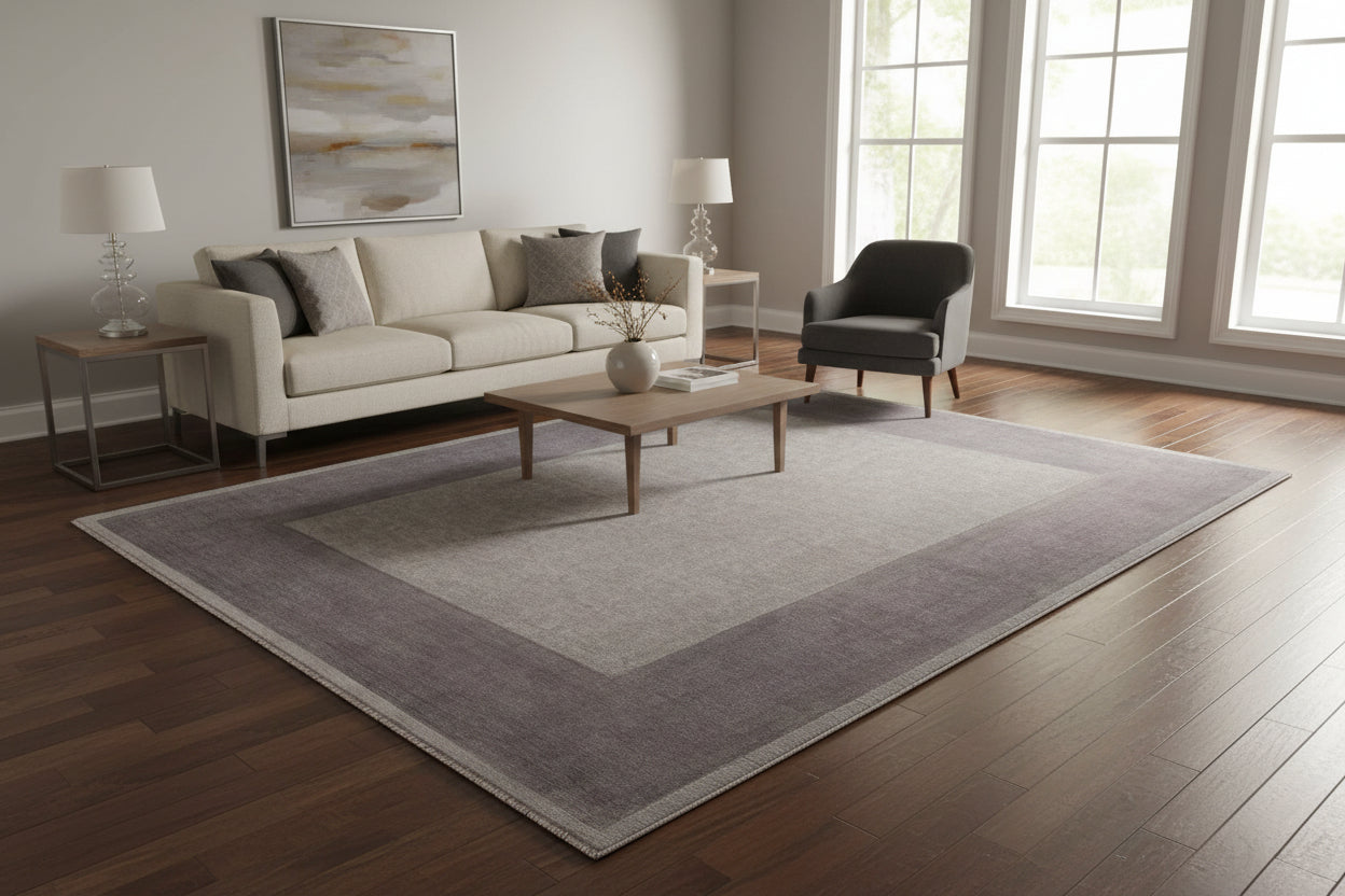 handmade Over Dyed Over Dyed Gray Drk. Gray Hand Knotted RECTANGLE 100% WOOL area rug 8' x 10'