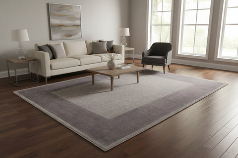 handmade Over Dyed Over Dyed Gray Drk. Gray Hand Knotted RECTANGLE 100% WOOL area rug 8' x 10'