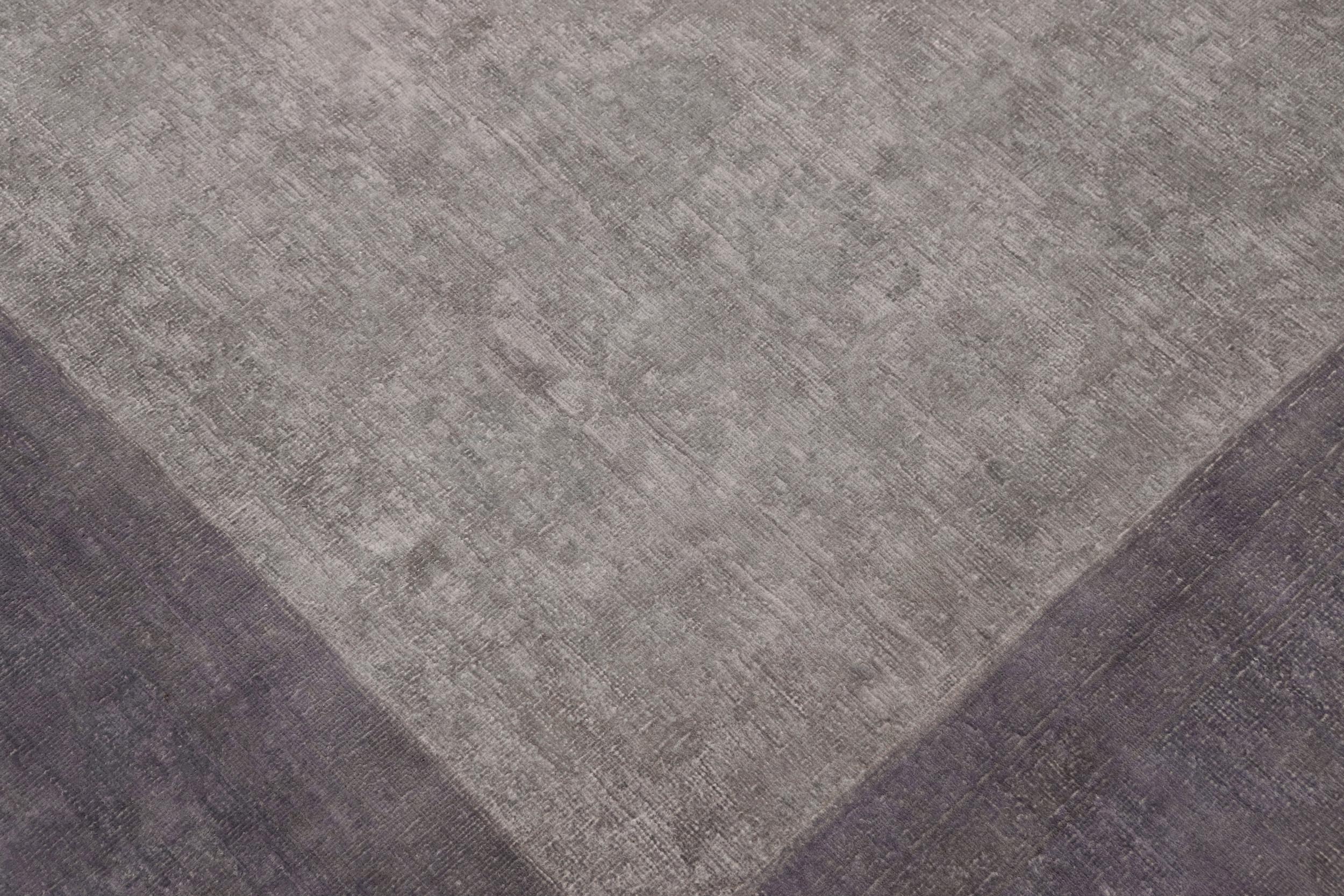 handmade Over Dyed Over Dyed Gray Drk. Gray Hand Knotted RECTANGLE 100% WOOL area rug 8' x 10'
