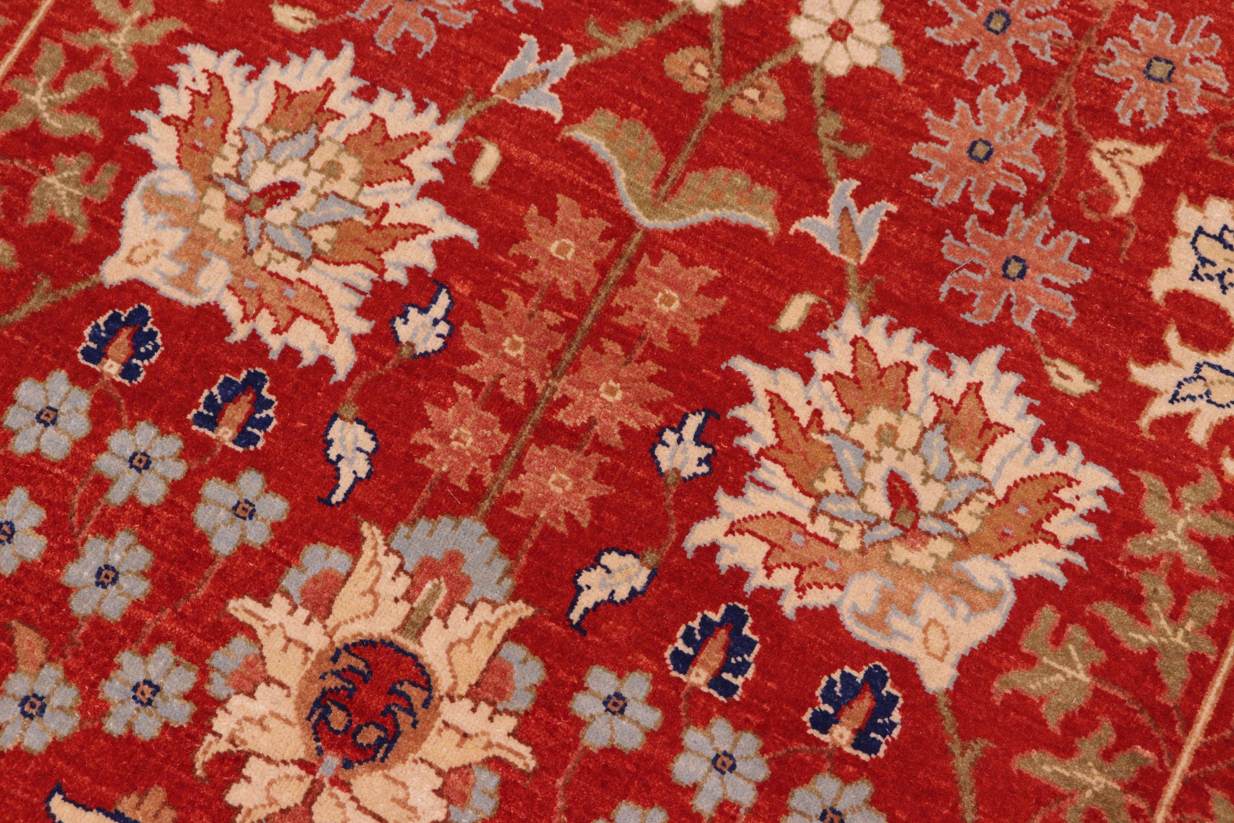 handmade Traditional Design Red Ivory Hand Knotted RECTANGLE 100% WOOL area rug 8x10